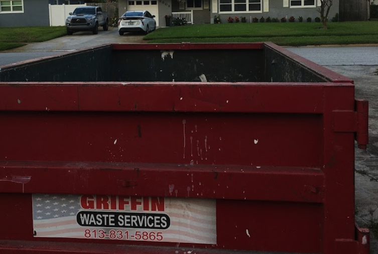 10 Yd construction Dumpster in Dunedin, FL.