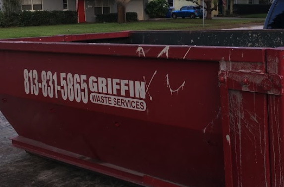 Dumpster being rented from Griffin Waste Services.