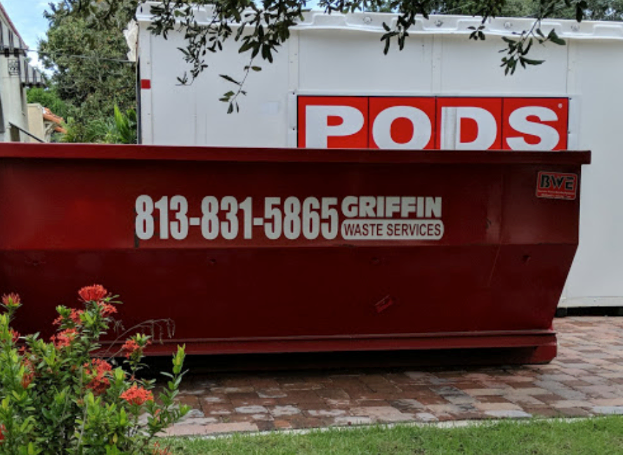 Dumpster from Griffin Waste Services.