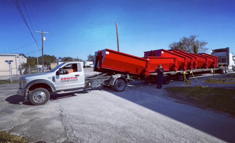 Construction dumpster rental in Tampa.